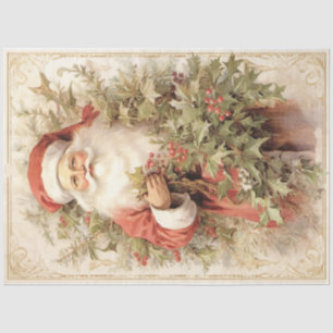 Papier Mousseline Shabby Père Noël