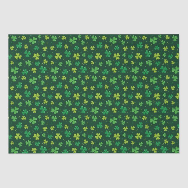 Papier Mousseline Shamrocks de la Saint Patrick (Recto)