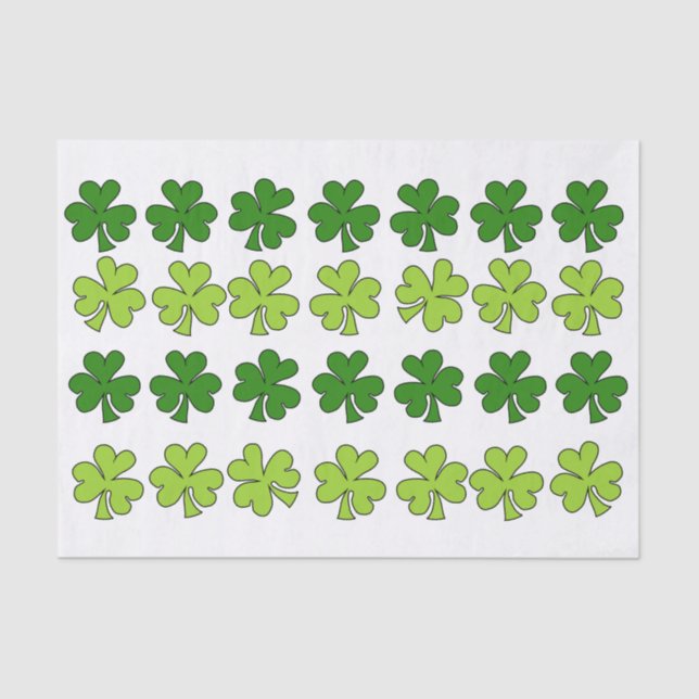 Papier Mousseline Shamrocks ombragés (Recto)