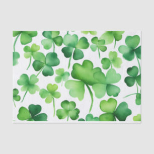 Papier Mousseline Shamrocks verts