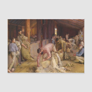Papier Mousseline Shear the Rams, 1890 par Tom Roberts