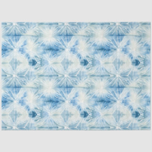 Papier Mousseline Shibori Blue Japanese Textile Art No 14