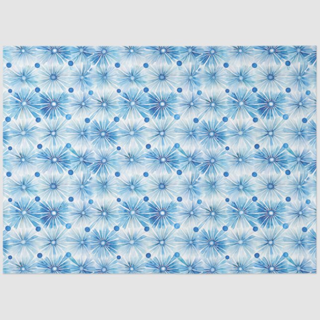 Papier Mousseline Shibori Blue Japanese Textile Art No 18 (Recto)