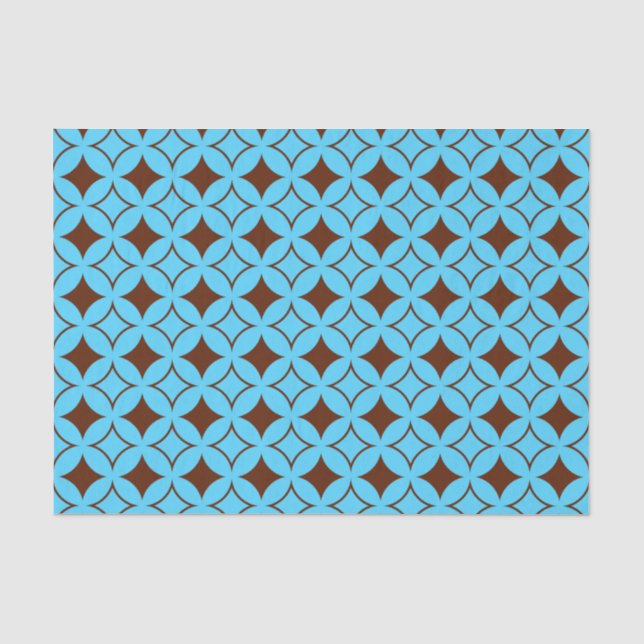 Papier Mousseline Shippo bleu et marron (Recto)