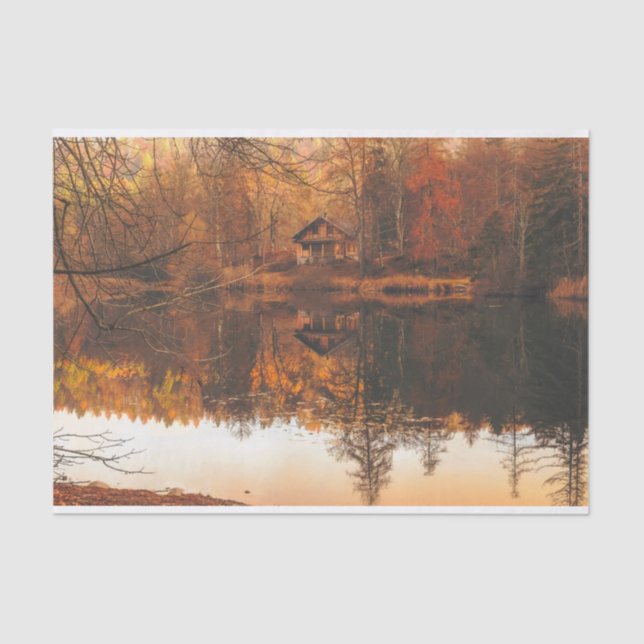 Papier Mousseline Sienna forêt saturée (Recto)