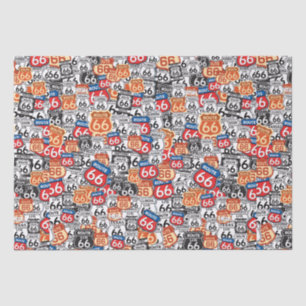 Papier Mousseline Signaux routiers de la route 66