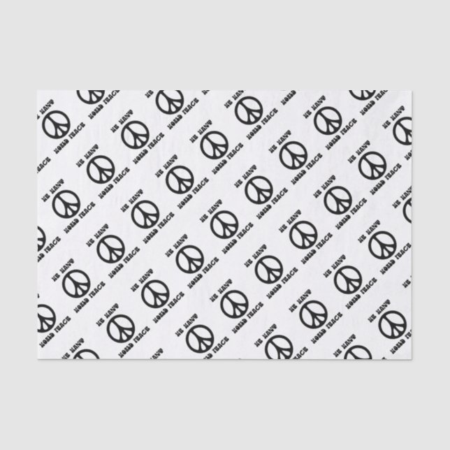 Papier Mousseline Signe de Paix Modifiable  (Recto)