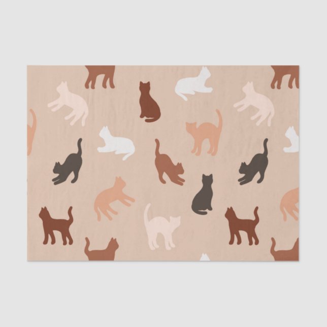 Papier Mousseline Silhouette de chat (Recto)