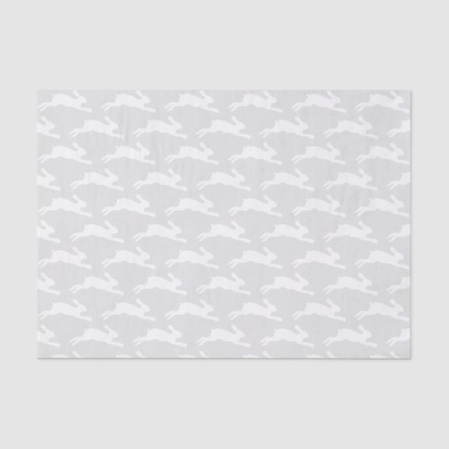 Papier Mousseline Silhouette de lapin blanc (Recto)