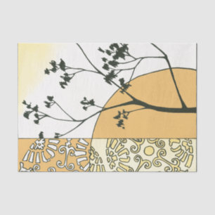 Papier Mousseline Silhouette de l'arbre écarse par Megan Meagher