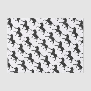 Papier Mousseline Silhouette d'impression noir et gris Zebra