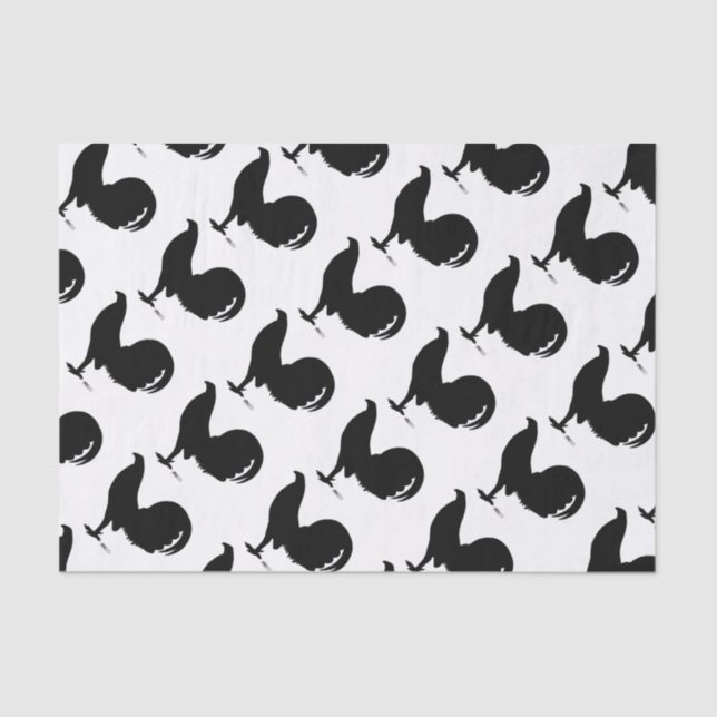 Papier Mousseline Silhouette du coq Gamecock (Recto)