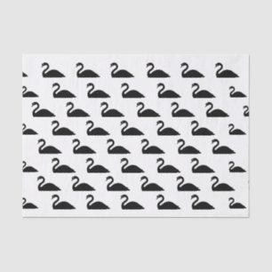 Papier Mousseline Silhouette du cygne noir  