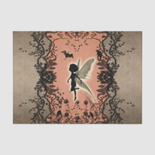 Papier Mousseline Silhouette féerique mignonne avec l'éclat