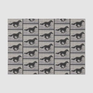 Papier Mousseline Silhouettes galopantes d'aquarelle de cheval