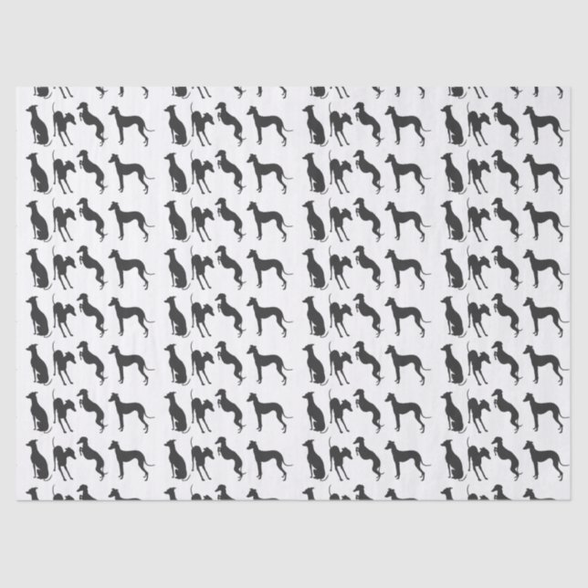 Papier Mousseline Silhouettes italiennes Greyhound (Recto)