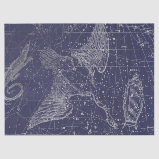 Papier Mousseline Silver Galaxy Star Map Series Design 5 (Recto)