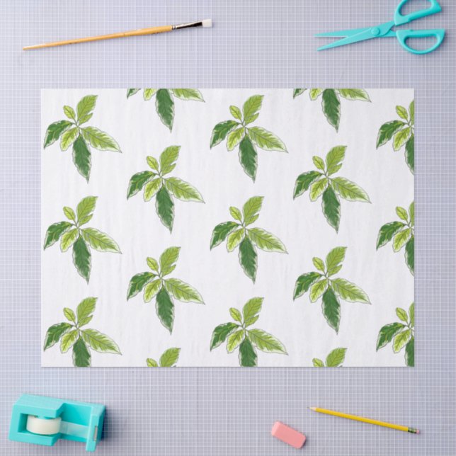 Papier Mousseline Simple Botanique  (Artisanat)