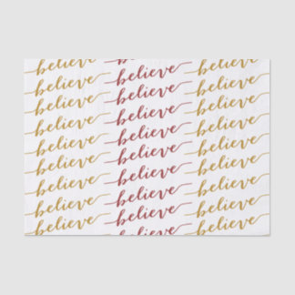 PAPIER MOUSSELINE SIMPLE CROYEZ L'OR ROUGE DE SALUTATION DES