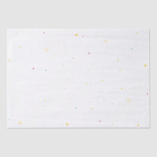 Papier Mousseline Simple Étoiles brillantes Petites Étoiles colorées