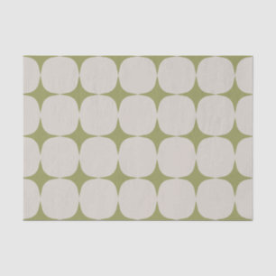 Papier Mousseline Simple Mid-Century Moderne Sage Motif vert