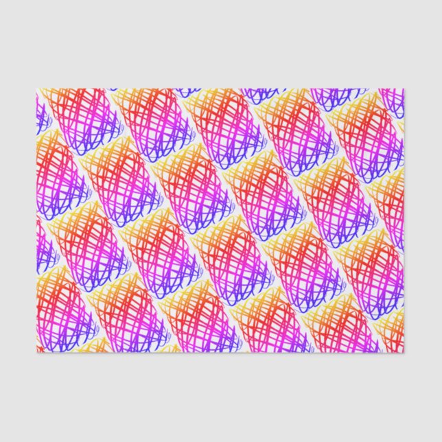 Papier Mousseline Simple Scribble | Filtre Ipanema | Half Drop | (Recto)