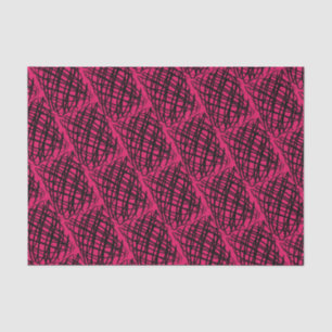 Papier Mousseline Simple Scribble   Noir   Angled   Ruby  