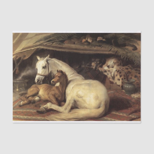 Papier Mousseline Sir Edwin Henry Landseer | La tente arabe (Recto)