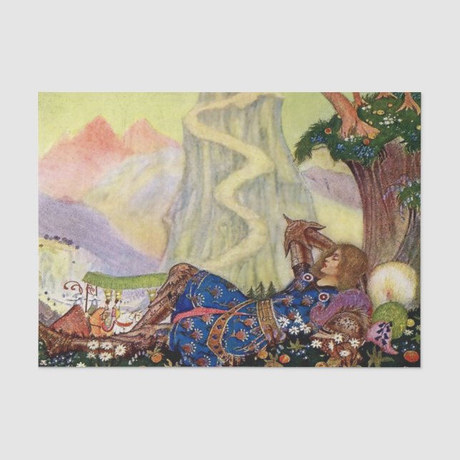 Papier Mousseline « Sir Lancelot endormi » par Thomas Mackenzie (Recto)