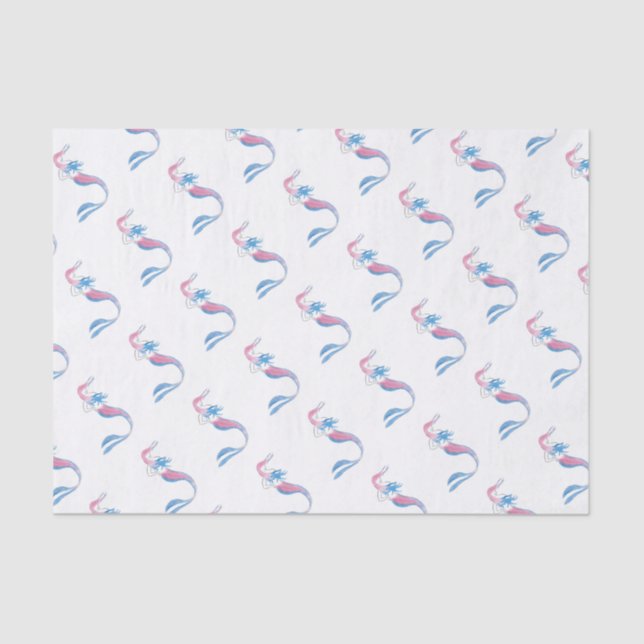 Papier Mousseline Sirène colorée (Recto)