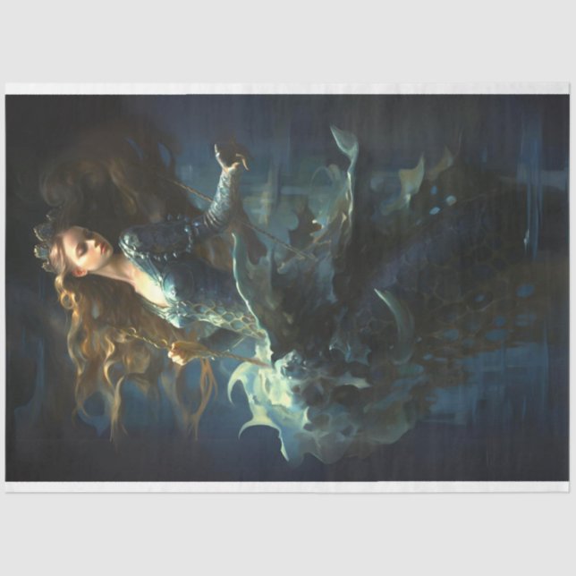 Papier Mousseline Sirène dans le découplage mondial de l'océan Imagi (Recto)