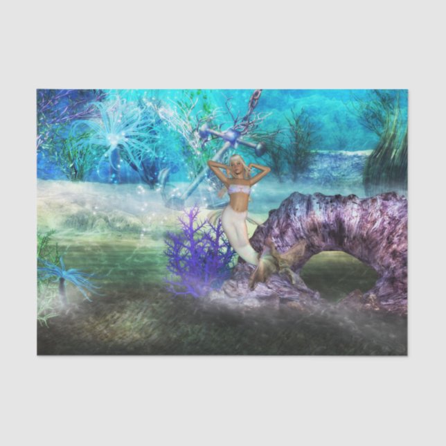 Papier Mousseline Sirène de mer profonde (Recto)