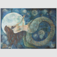 Sirène primitive & Lunes Peinture Découpage