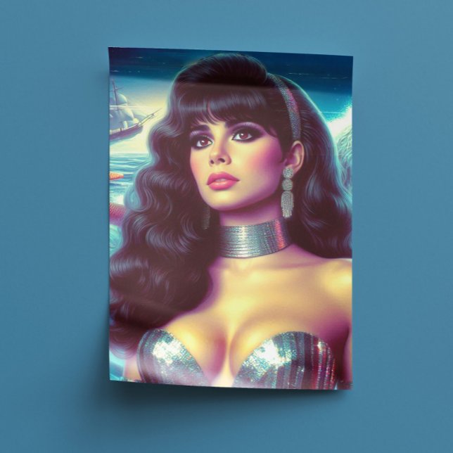 Papier Mousseline Sirène Rétro Pin-up (Créateur téléchargé)