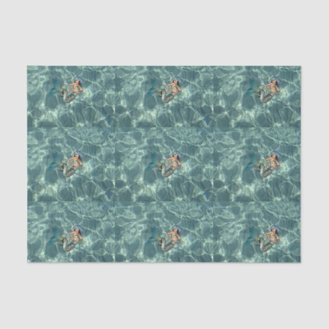 Papier Mousseline Sirène sous-marine (Recto)