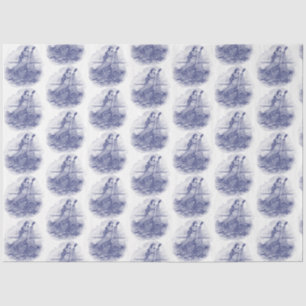 Papier Mousseline Sirène vintage capturée dans Net, Starfish Shell B