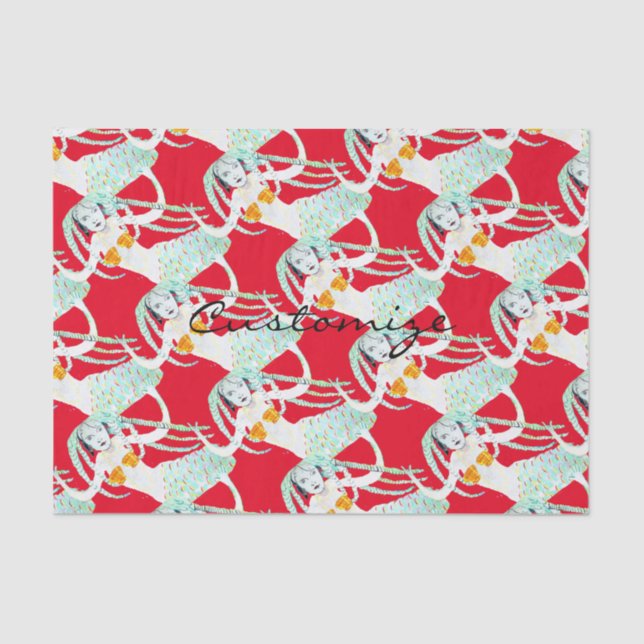 Papier Mousseline Sirènes avec Dreadlocks Thunder_Cove (Recto)