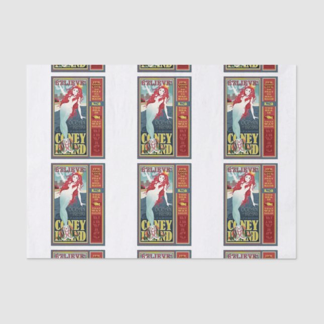 Papier Mousseline Sirènes d'île de lapin de roux (Recto)