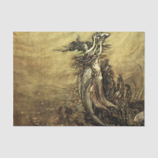 Papier Mousseline « Sirènes du Rhin » par Arthur Rackham (Recto)