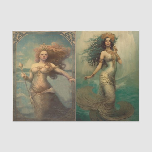 Papier Mousseline Sirènes glamour (Recto)