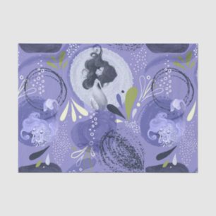 Papier Mousseline Sirènes Whimsical Purple Abstrait Arrière - plan