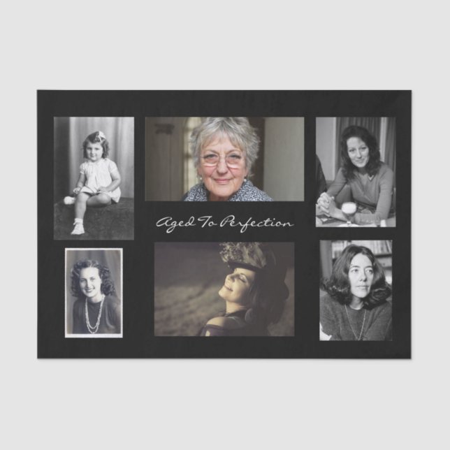 Papier Mousseline Six photos personnalisées (Recto)