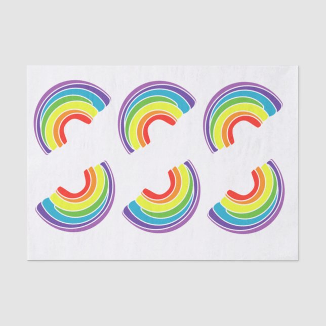 Papier Mousseline Six Rainbows (Recto)