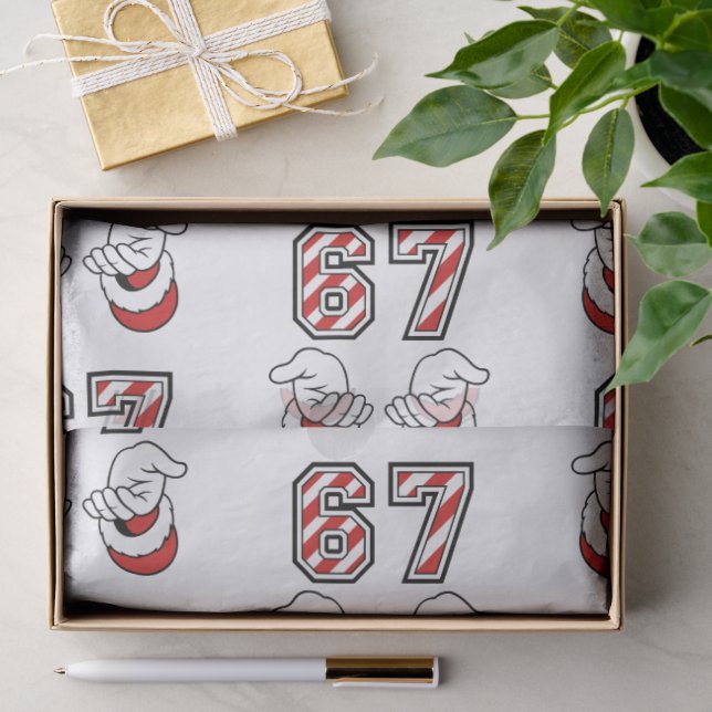 Papier Mousseline Six Seven 67 6 7 Noël Memes Fêtes (Cadeau)