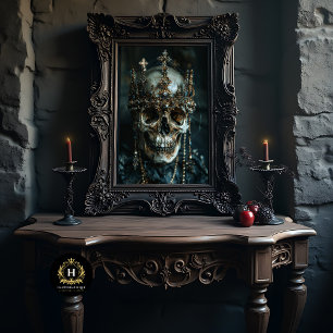 Papier Mousseline Skeleton gothique Skull Decoupage papier de tissus