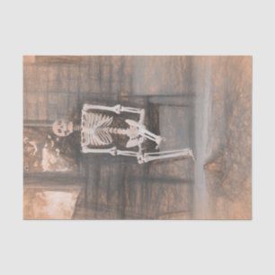 Papier Mousseline Skeleton Vintage Antique Sepia Sketch Art