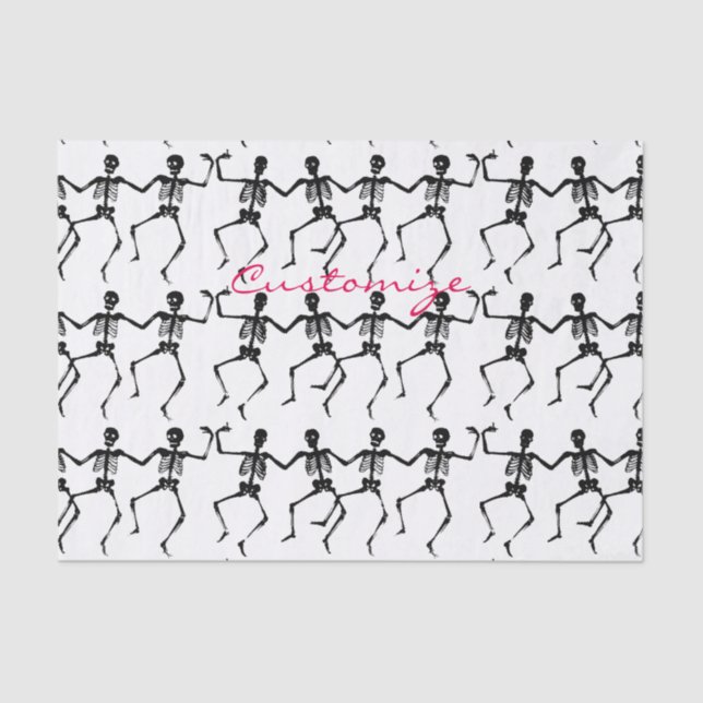 Papier Mousseline Skeletons dansants Halloween Thunder_Cove (Recto)