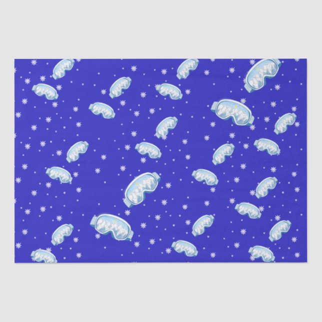 Papier Mousseline Ski Goggers Snowflake Dance (Recto)