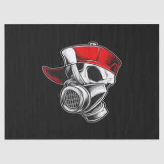 Papier Mousseline Skul Masque Baseball Casquette Graffiti Garçon stu