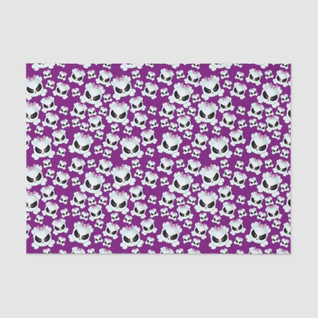 Papier Mousseline Skullz Girly (Recto)